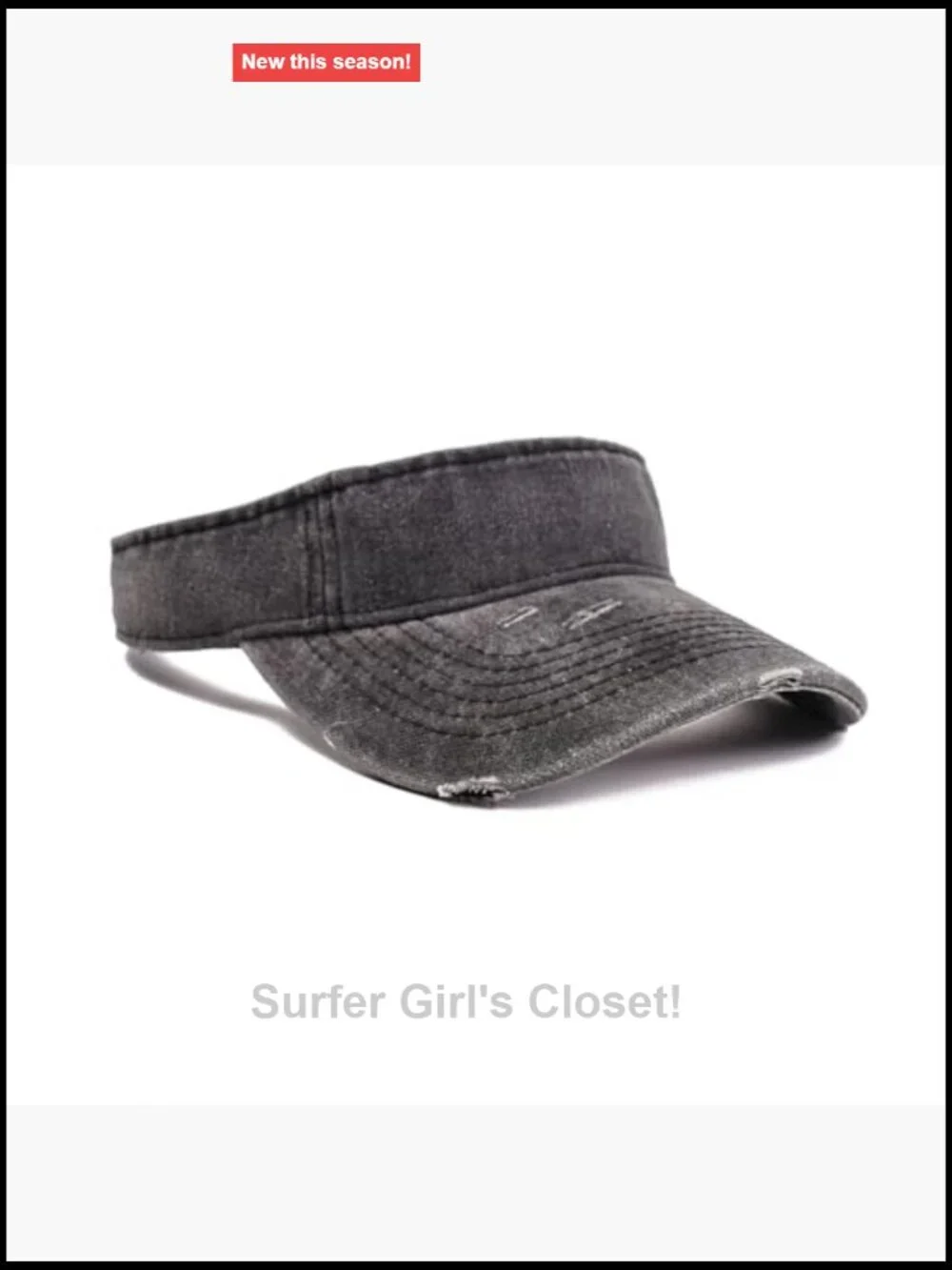 Retro Ripped Sun Visor Hat with UV Protection, Adjustable Baseball Visor